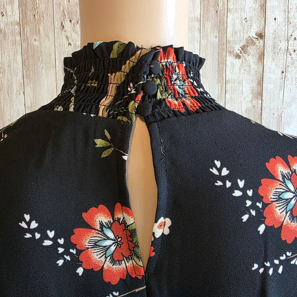 Nanette Lepore Floral Print high low Dress Black - Picture 8 of 10